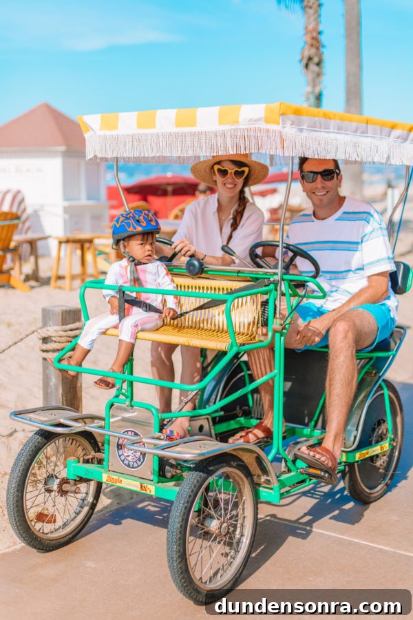 Our Family Getaway to Coronado Island: Top Things to Do 9 A family riding in a bicycle