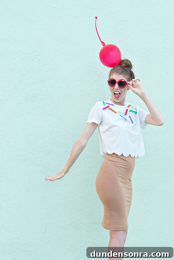 DIY Ice Cream Cone Costume