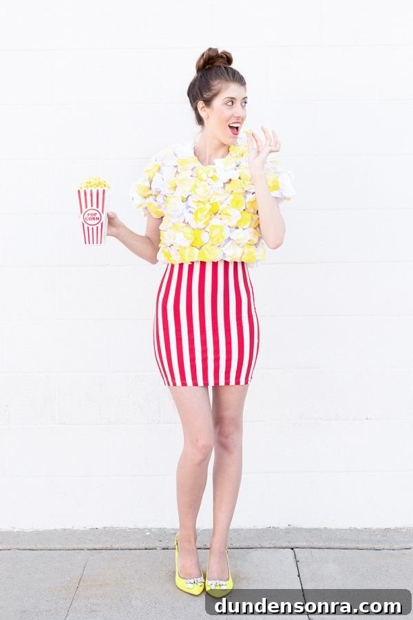 DIY Popcorn Halloween Costume