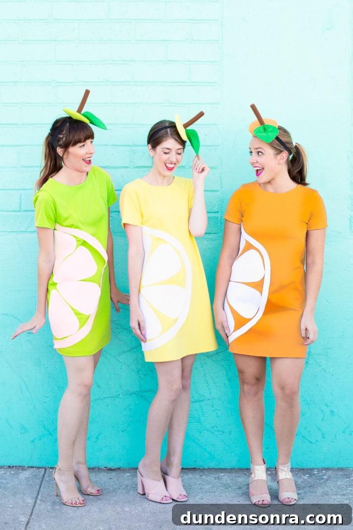 DIY Citrus Slice Costumes