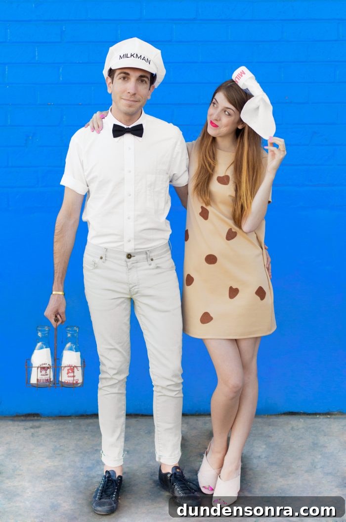 DIY Cookies + Milk Couples Costume