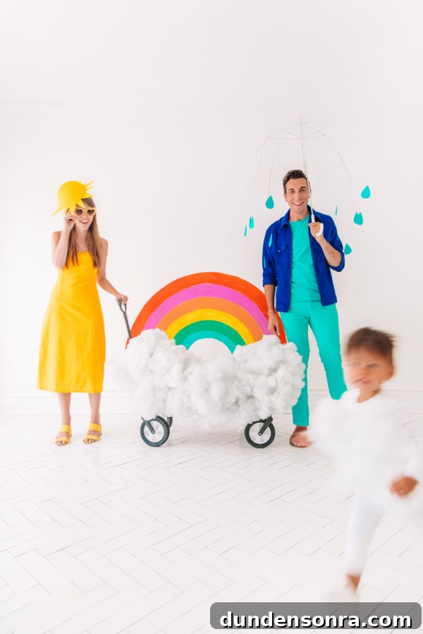 Creative DIY Weather-Themed Family Costume Ideas 19 A group of people dressed as weather