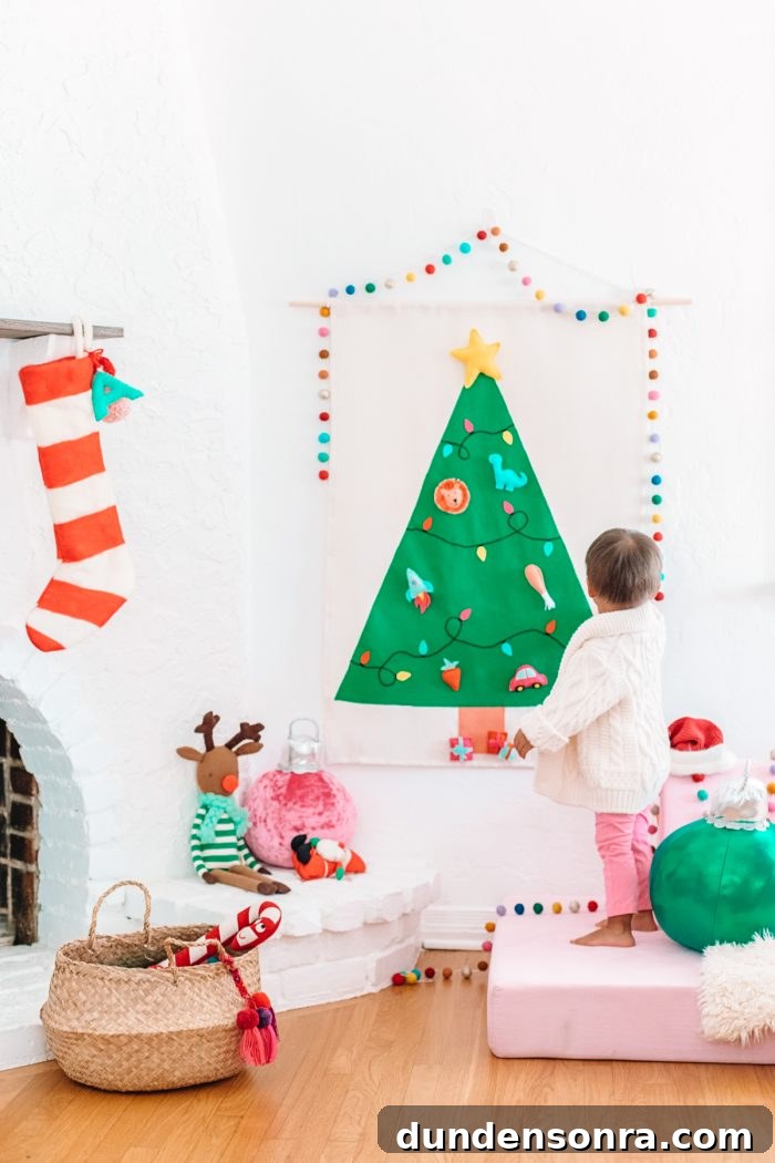 DIY Felt Christmas Tree Wall Hanging Tutorial for Festive Decor 2 DIY Felt Christmas Tree Wall Hanging