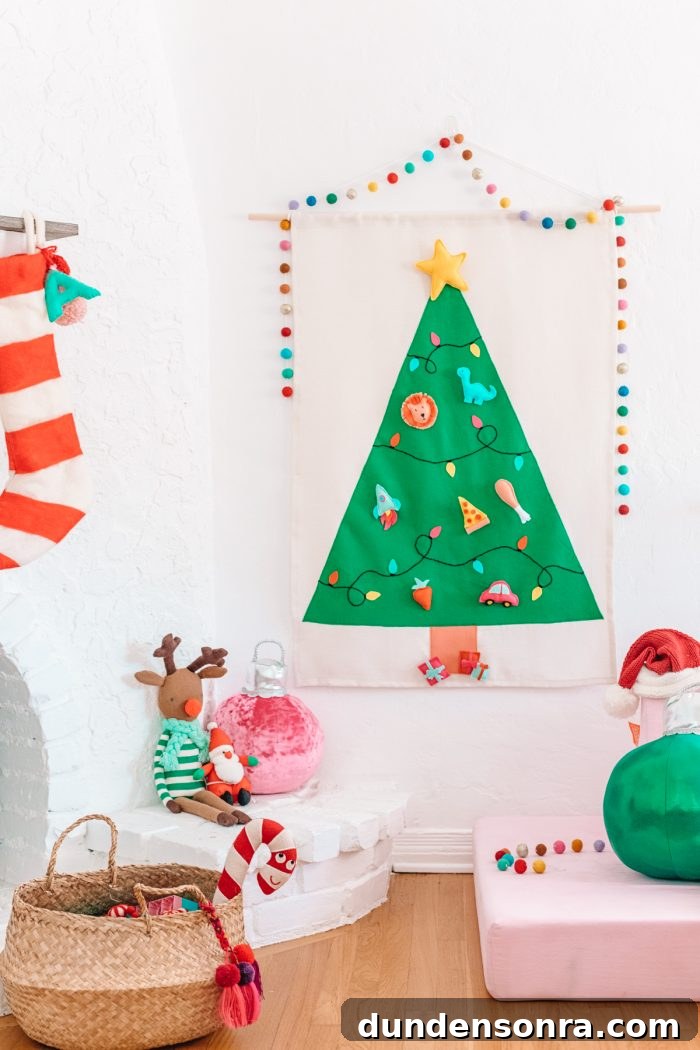 DIY Felt Christmas Tree Wall Hanging Tutorial for Festive Decor 18 DIY Felt Christmas Tree Wall Hanging
