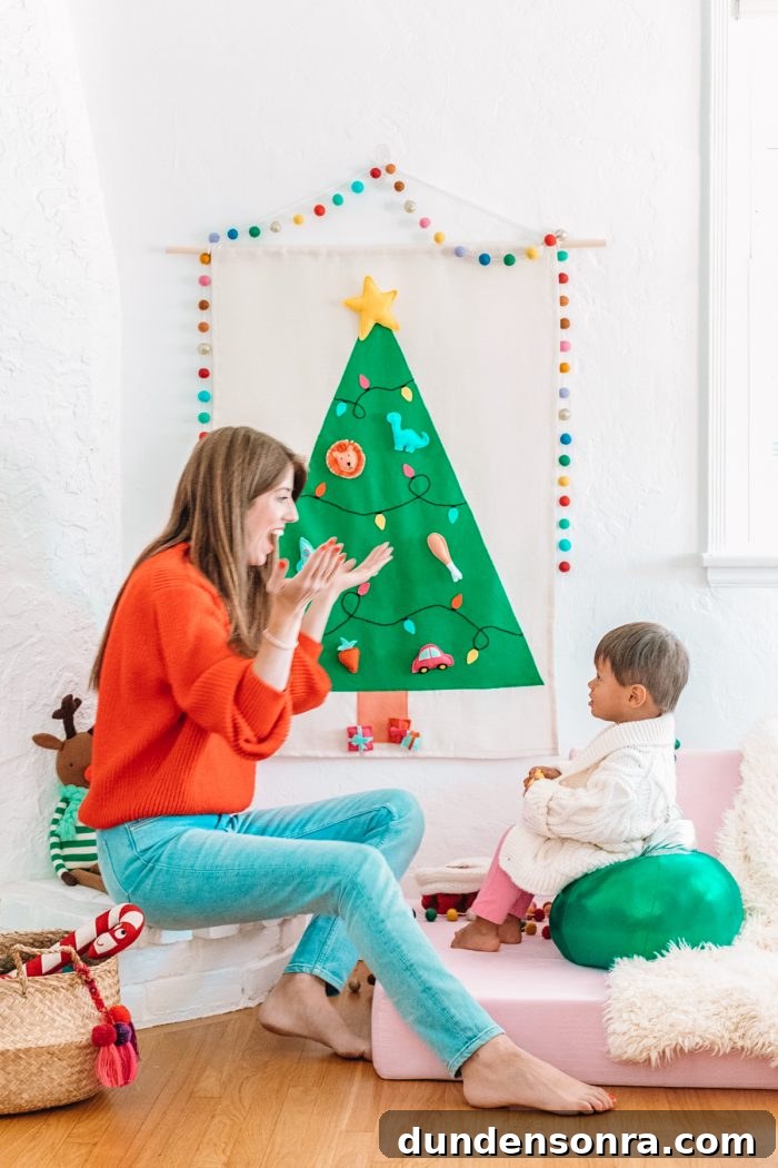 DIY Felt Christmas Tree Wall Hanging Tutorial for Festive Decor 20 DIY Felt Christmas Tree Wall Hanging