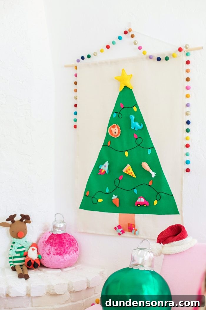 DIY Felt Christmas Tree Wall Hanging Tutorial for Festive Decor 3 DIY Felt Christmas Tree Wall Hanging