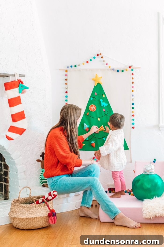 DIY Felt Christmas Tree Wall Hanging Tutorial for Festive Decor 4 DIY Felt Christmas Tree Wall Hanging