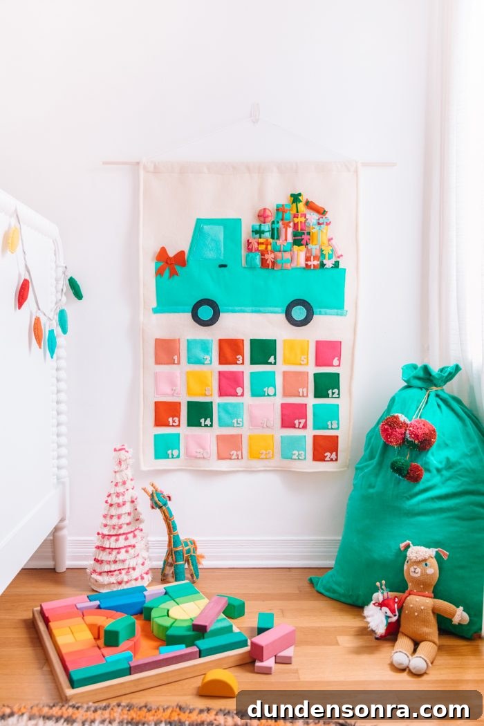 Felt Truck Advent Calendar: Step-by-Step DIY Tutorial 2 DIY Felt Truck Advent Calendar