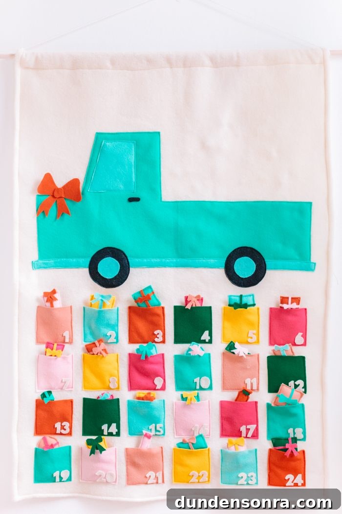 Felt Truck Advent Calendar: Step-by-Step DIY Tutorial 3 DIY Felt Truck Advent Calendar