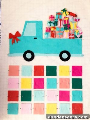 Felt Truck Advent Calendar: Step-by-Step DIY Tutorial 9 Felt advent calendar