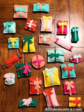 Felt Truck Advent Calendar: Step-by-Step DIY Tutorial 10 Felt presents