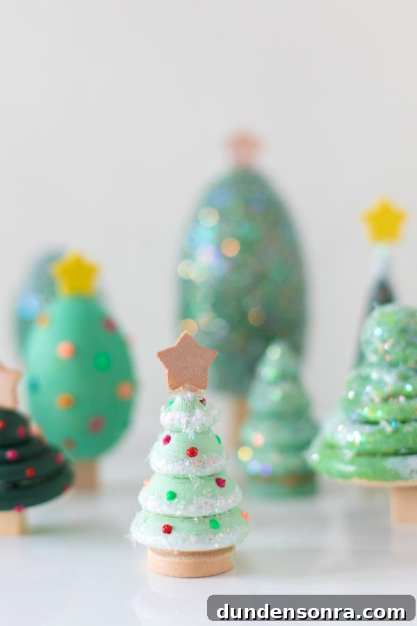 A close up green holiday decor