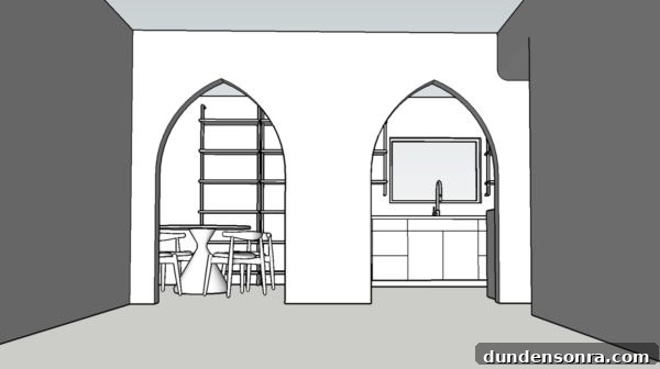 Diagram with arches 