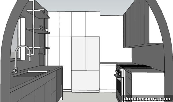 Diagram of a kitchen