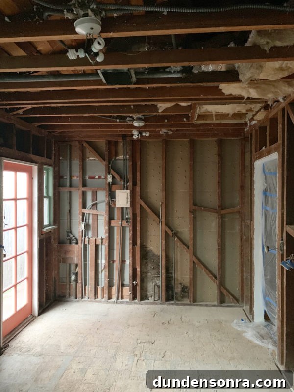 A room with wood