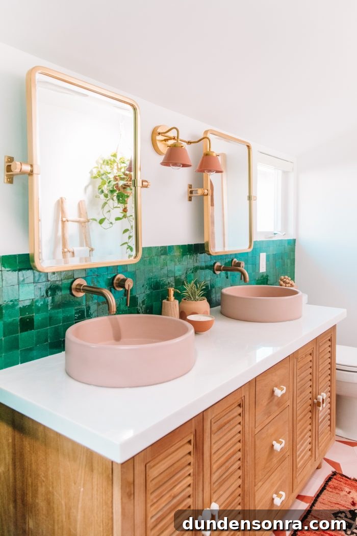 Pink Master Bathroom