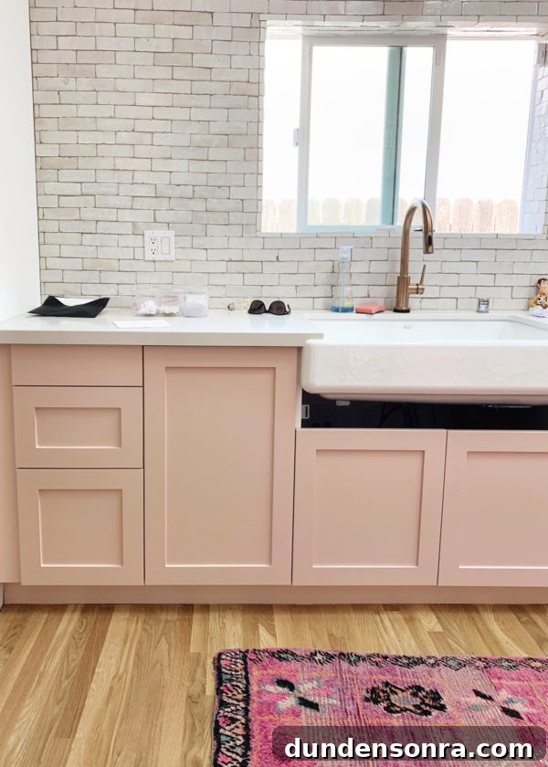 Blush Pink Kitchen Cabinets