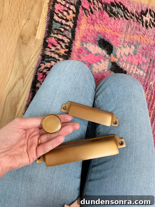 Brass Kitchen Bin Pull Handles