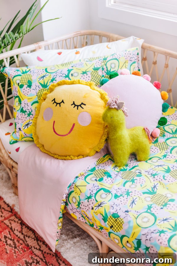 Studio DIY x Kip & Co: New Baby and Kids Bedding Collection 3 A colorful bed