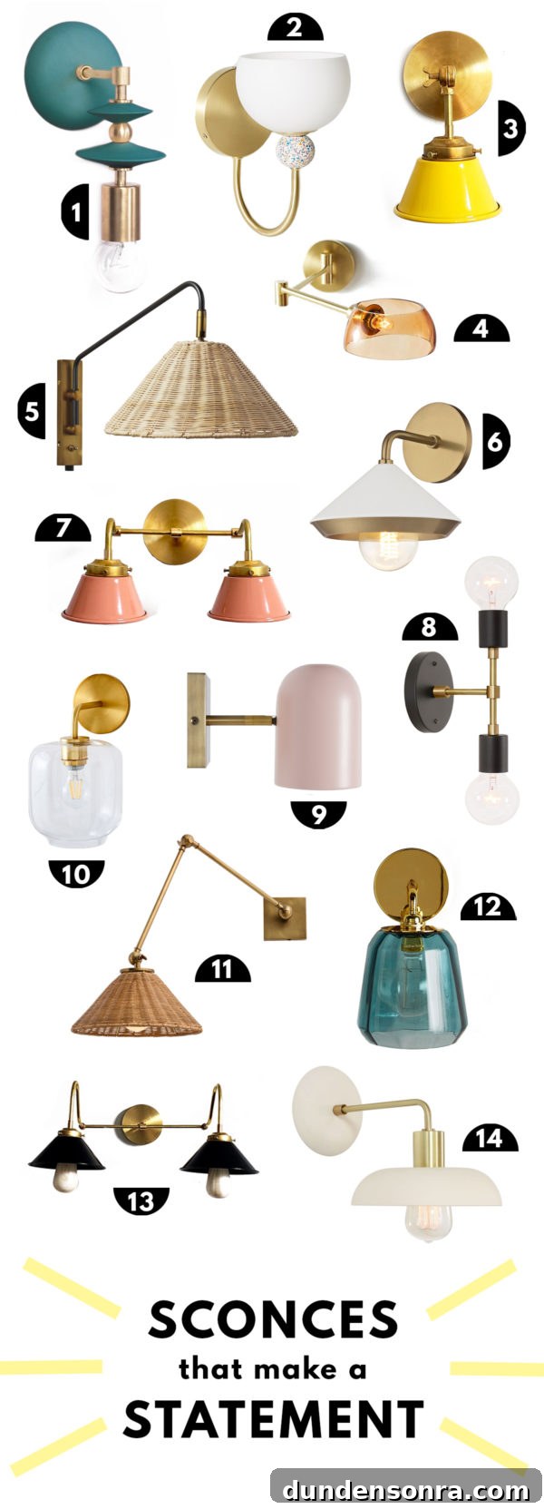 14 Colorful Sconces That Make A Statement
