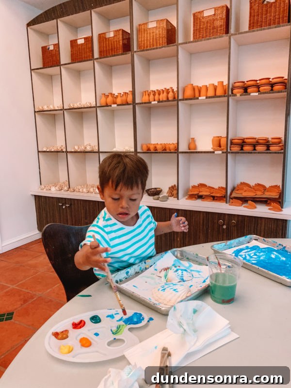 Beaches Turks and Caicos Review: Tips for Traveling with Toddlers 16 Ceramics at Beaches & Caicos
