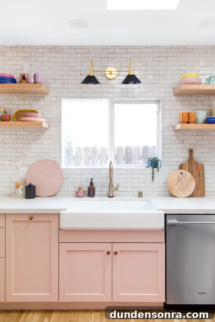 Choose Paint Colors That Transform Your Space: A Practical Guide 15 Pink California Kitchen Renovation - Open Shelving