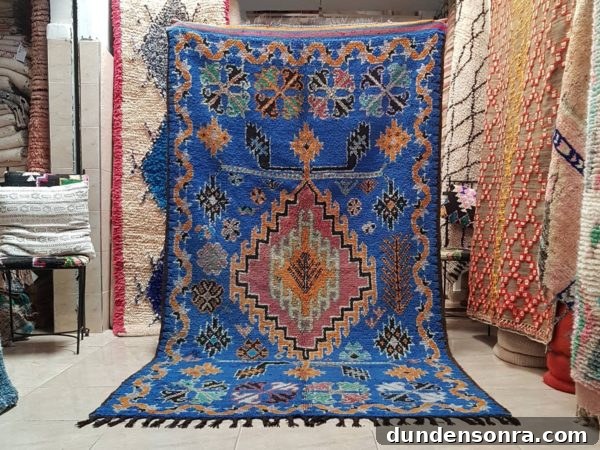 Blue Vintage Moroccan Rug