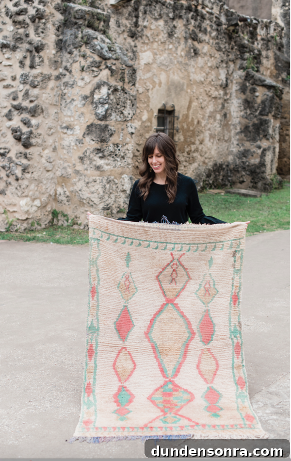 Pastel Small Vintage Moroccan Rug