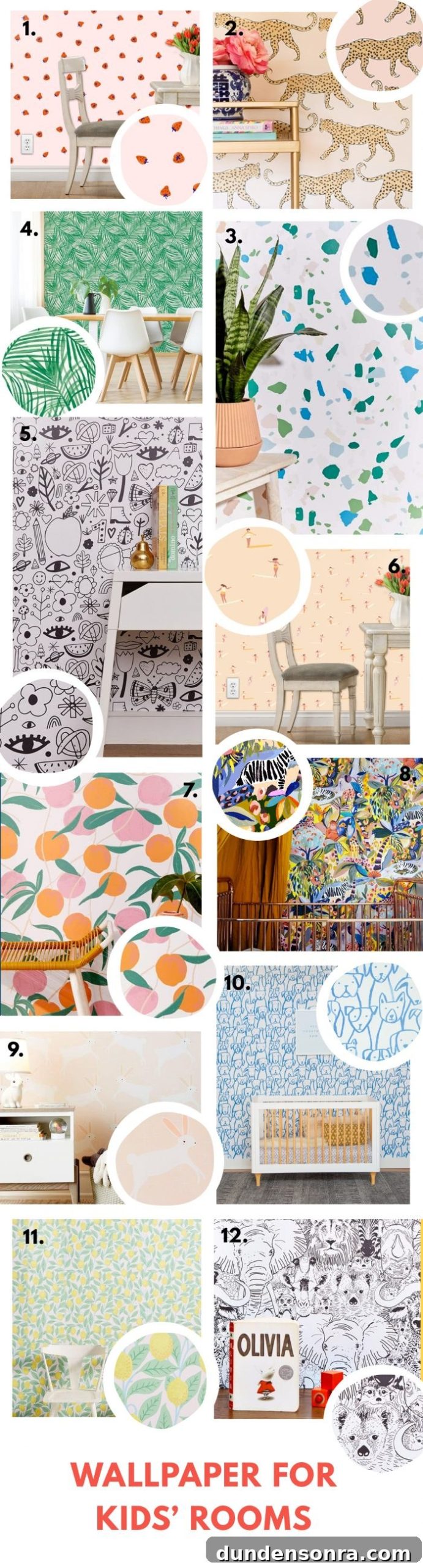 26 Bold and Colorful Wallpaper Ideas for Kids’ Rooms 3 Bold Colorful Wallpaper for Kids Rooms