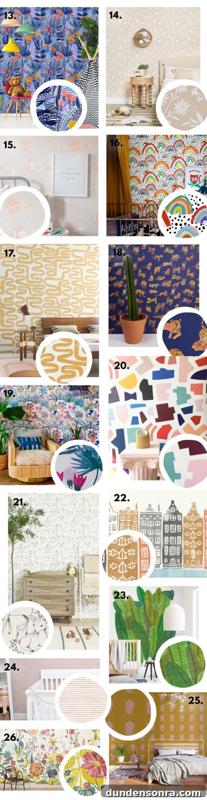 26 Bold and Colorful Wallpaper Ideas for Kids’ Rooms 4 Bold Colorful Wallpaper for Kids Rooms