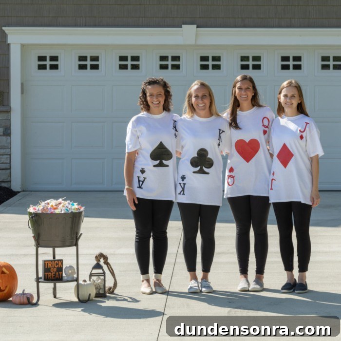 30+ Creative Halloween Costume Ideas for Teachers 12 Playing Card Duck Tape Shirt Costume.