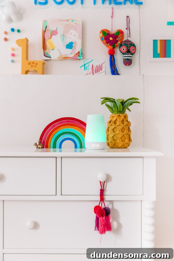 Hatch Baby Rest+ Review and Smart Sleep Tips for New Parents 4 Decorations on a dresser