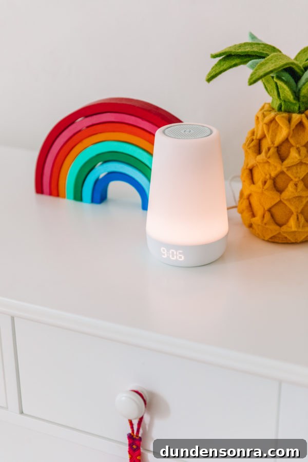 Hatch Baby Rest+ Review and Smart Sleep Tips for New Parents 7 Decorations on a dresser