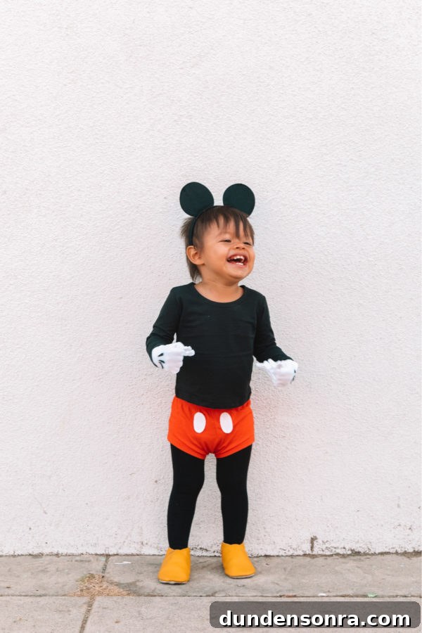 DIY Toddler Mickey Mouse Costume