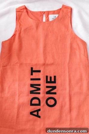 An admit one ticket costume