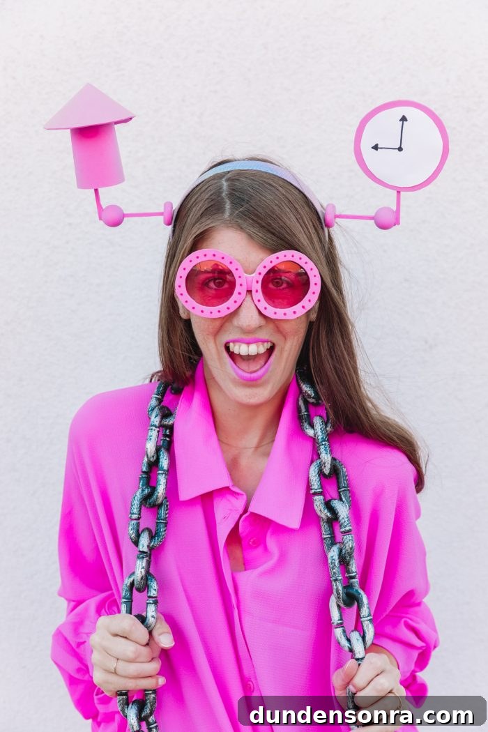 A woman wearing pink sunglasses and a pink shirt