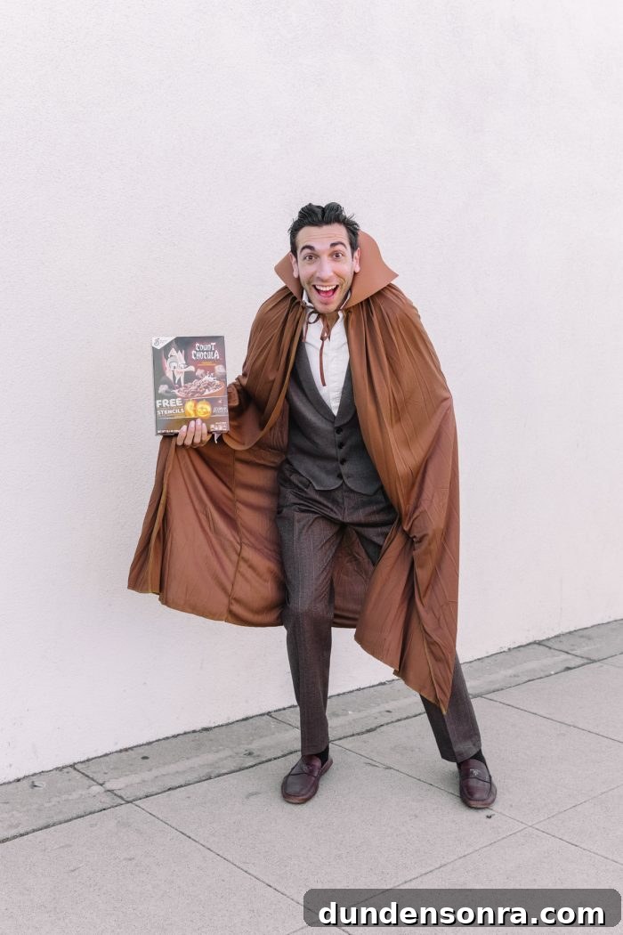 A person dressed as dracula