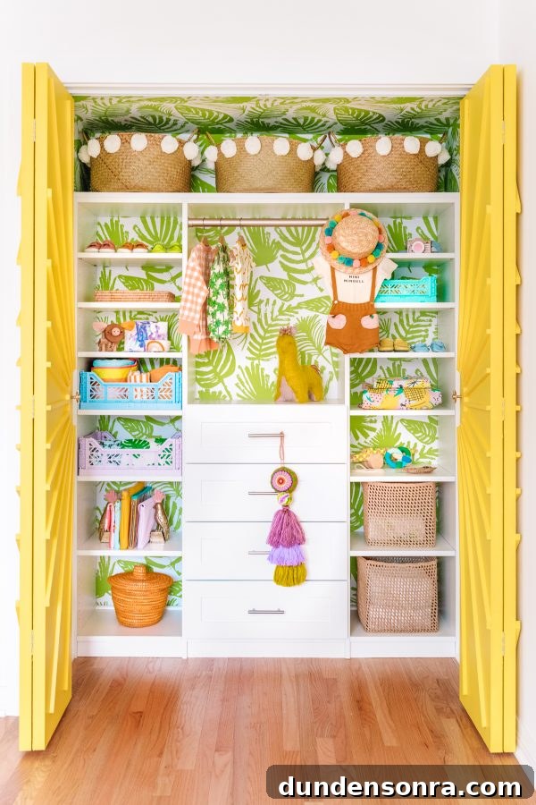 A colorful closet