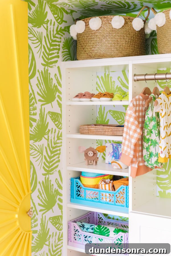 A close up of a closet