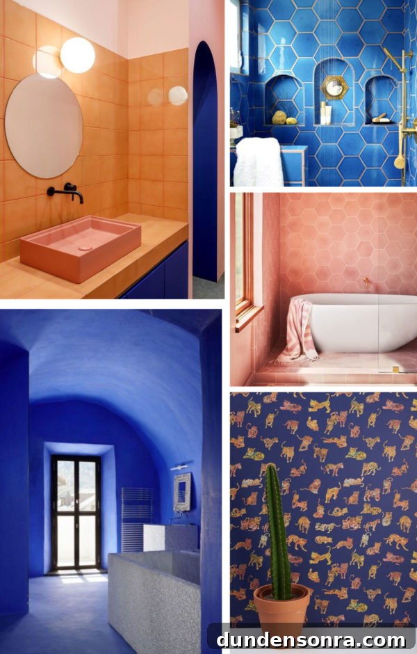 Blue and Terracotta Bathroom Ideas
