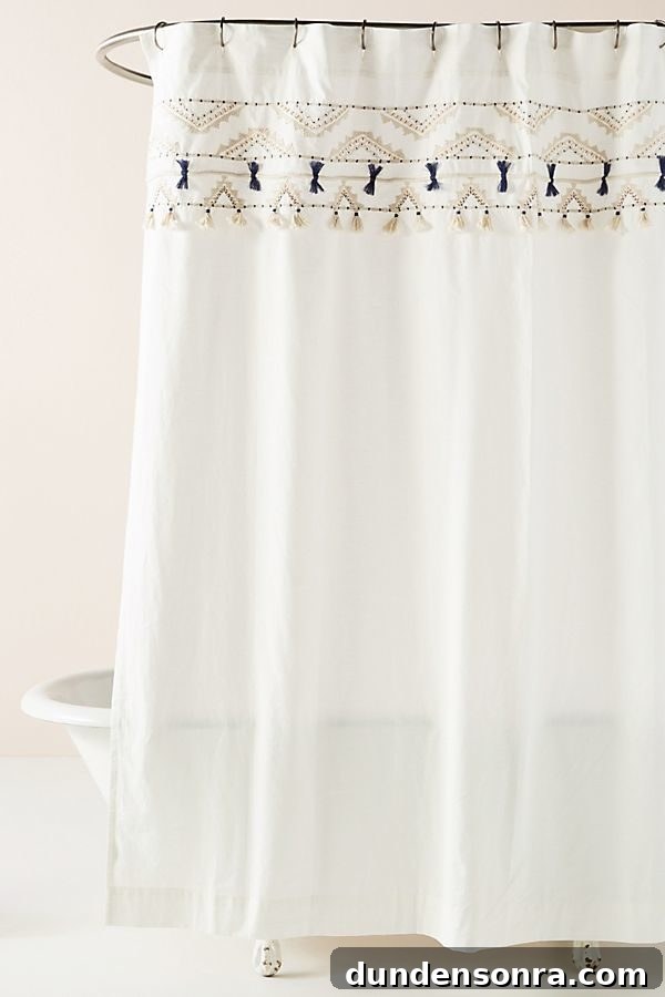 macrame shower curtain