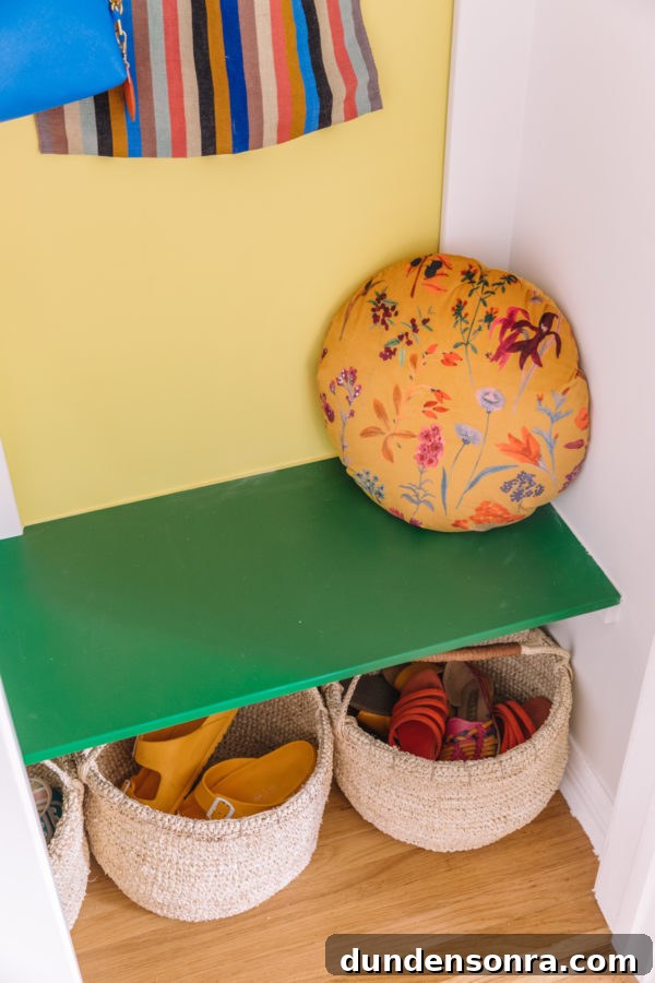 A green shelf