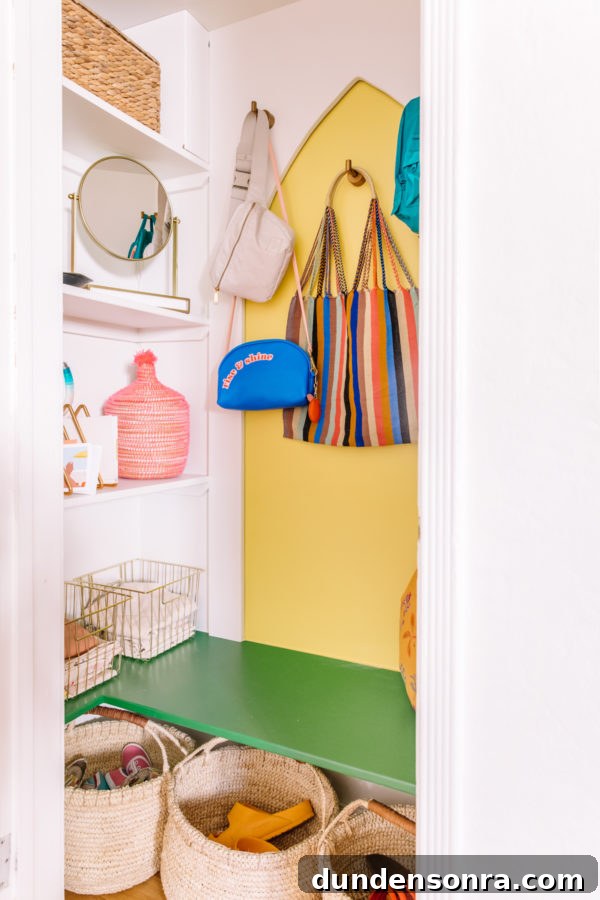 A closet with bags