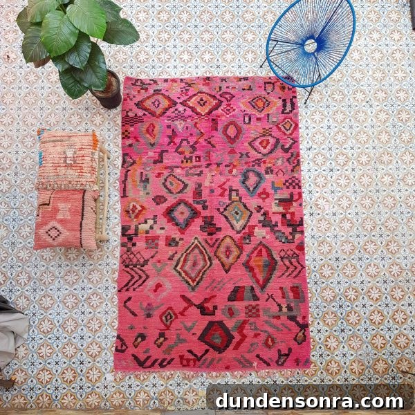 Pink Vintage Moroccan Rug