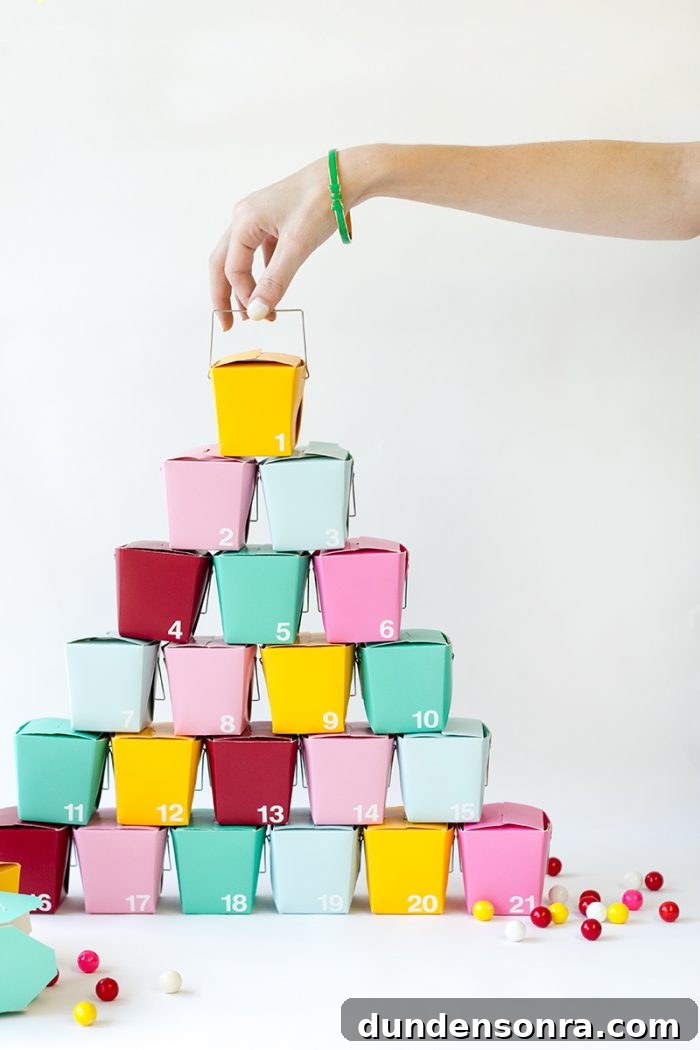 DIY Take-Out Box Advent Calendar