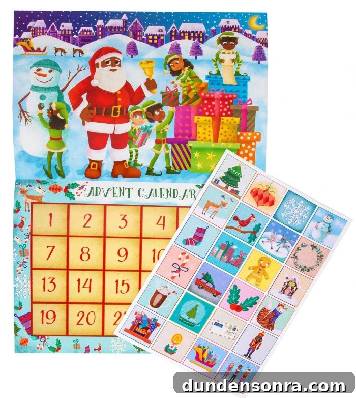 Santa Sticker Advent Calendar