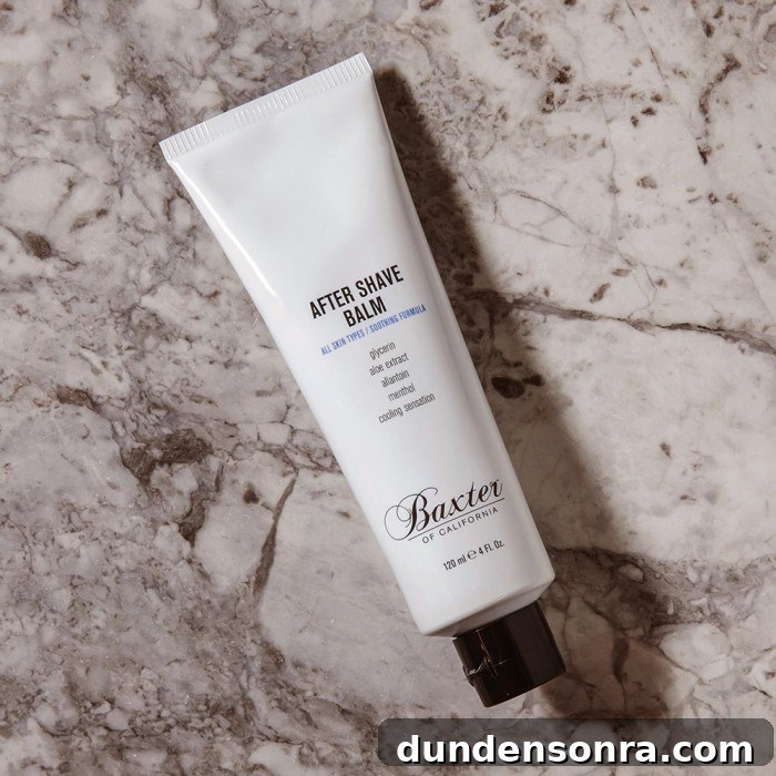 Tube of Aftershave on Marble Background