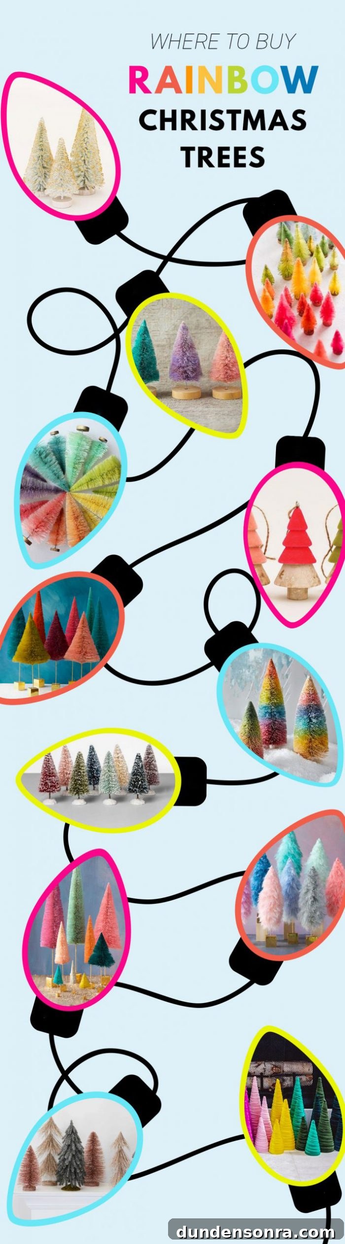 Where to Buy Bottle Brush and Decorative Christmas Trees Near You 3 Where To Buy Colorful Bottle Brush Trees and Decorative Christmas Trees