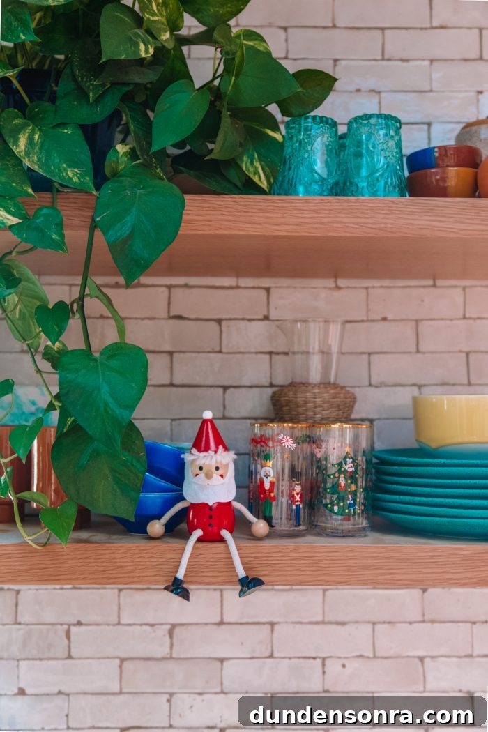 Step Inside Our Festive Holiday Home Tour 17 Christmas Kitchen Shelves