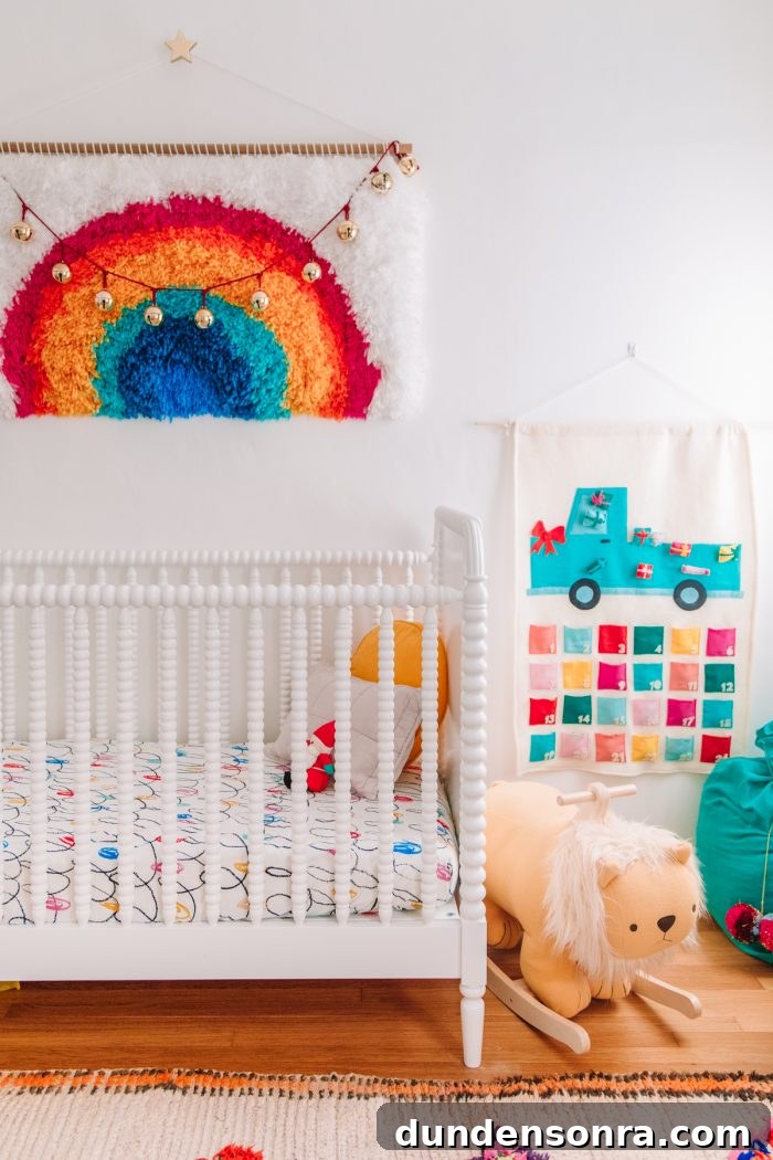 Step Inside Our Festive Holiday Home Tour 26 A bedroom with a crib